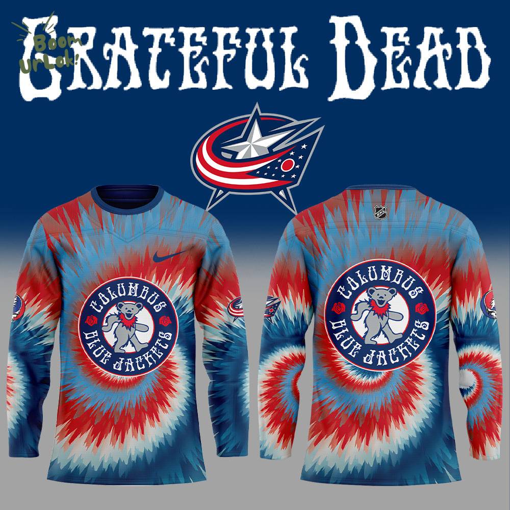 Columbus Blue Jackets Grateful Dead Night Hockey Jersey Columbus Blue Jackets Grateful Dead Night Hockey Jersey
