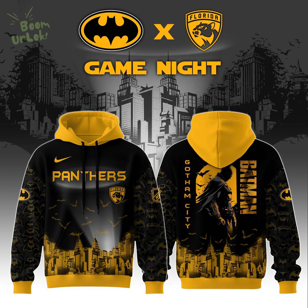 Florida Panthers x DC Batman Game Night Special Edition Hoodie Florida Panthers x DC Batman Game Night Special Edition Hoodie