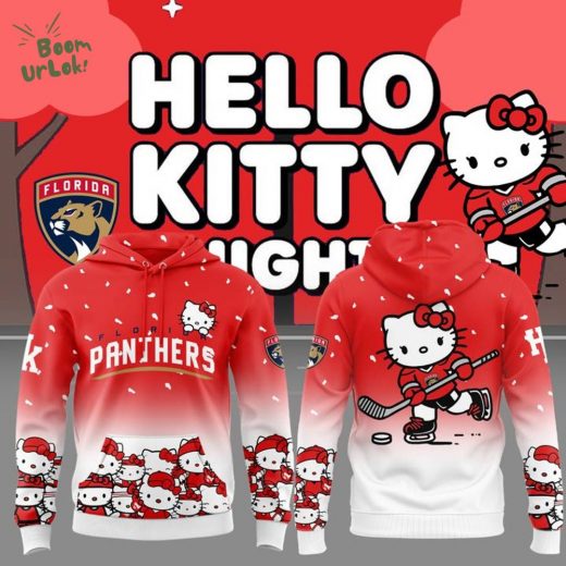 Florida Panthers x Hello Kitty Red Hoodie 2025 Limited Edition