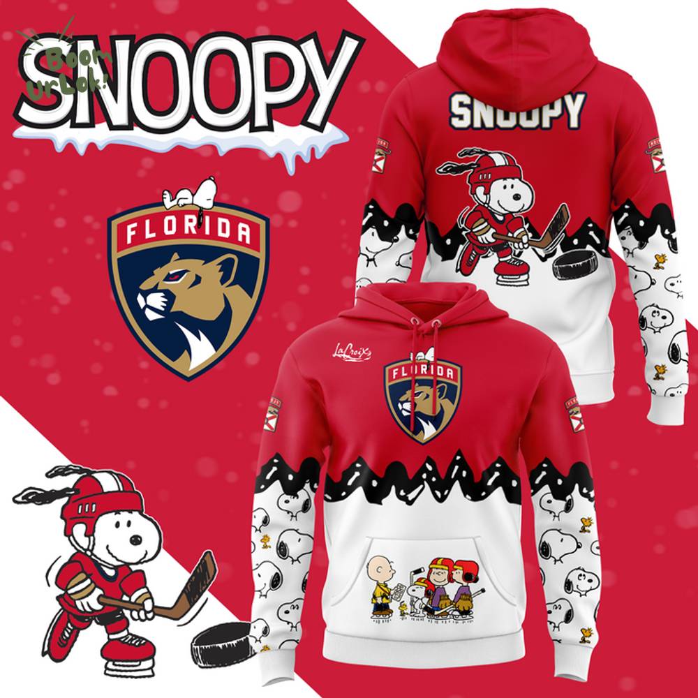 Florida Panthers x Peanut Night " Snoopy " Hoodie 2025 Florida Panthers x Peanut Night " Snoopy " Hoodie 2025