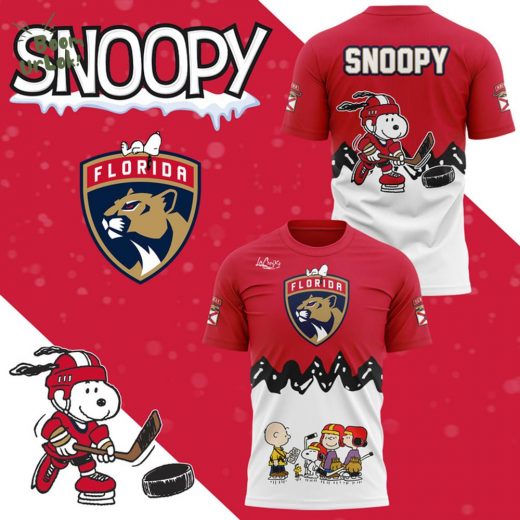 Florida Panthers x Peanut Night ” Snoopy ” T-Shirt 2025