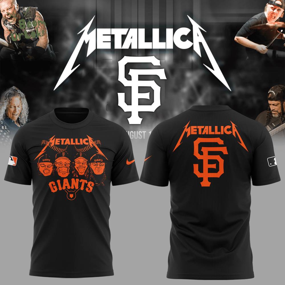 Giants Baseball Metallica Night TShirt Giants Baseball Metallica Night TShirt
