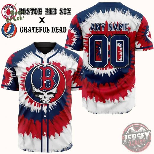 Grateful Dead x Boston Red Sox-3D Baseball Jersey