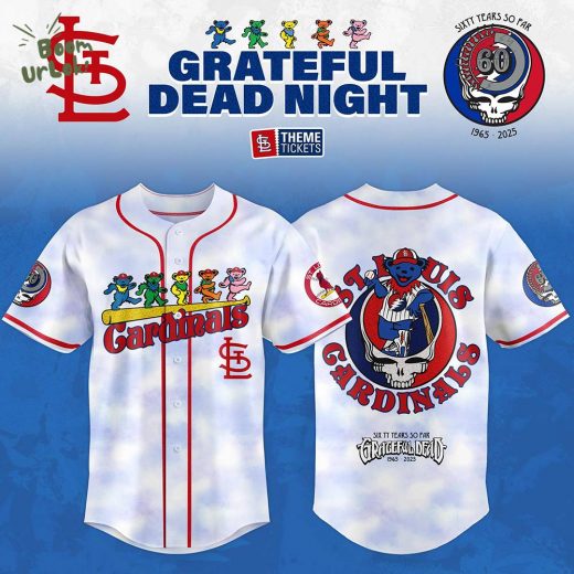 Grateful Dead x St. Louis Cardinals-3D Baseball Jersey