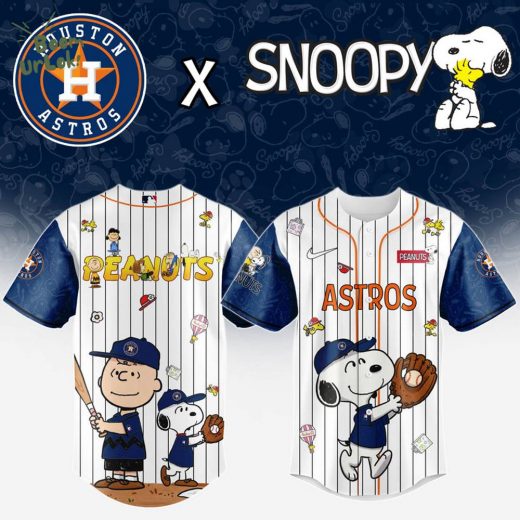 Houston Astros MLB “75th Anniversary of Peanuts” Snoopy Special Edition Jersey 2025