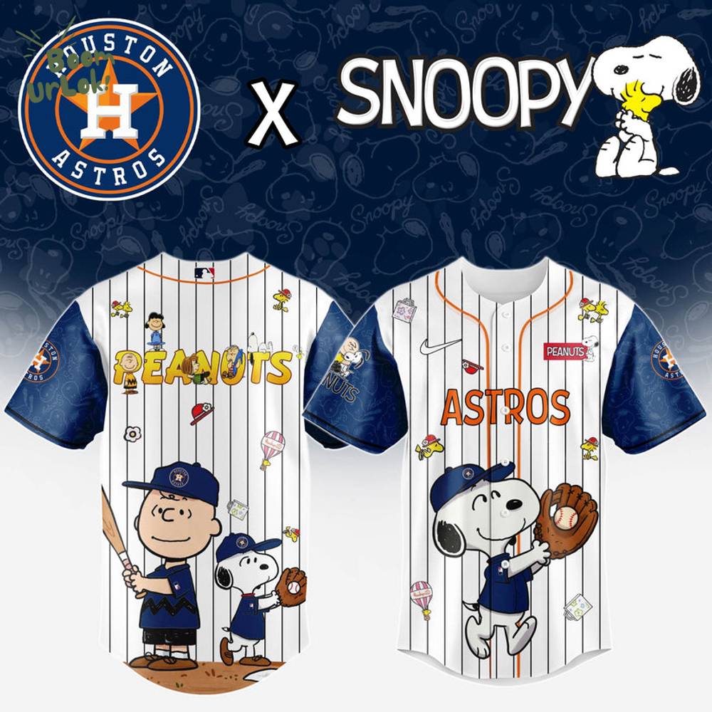 Houston Astros MLB “75th Anniversary of Peanuts” Snoopy Special Edition Jersey 2025 Houston Astros MLB “75th Anniversary of Peanuts” Snoopy Special Edition Jersey 2025
