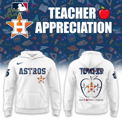 Houston Astros TEACHER NIGHT White Hoodie