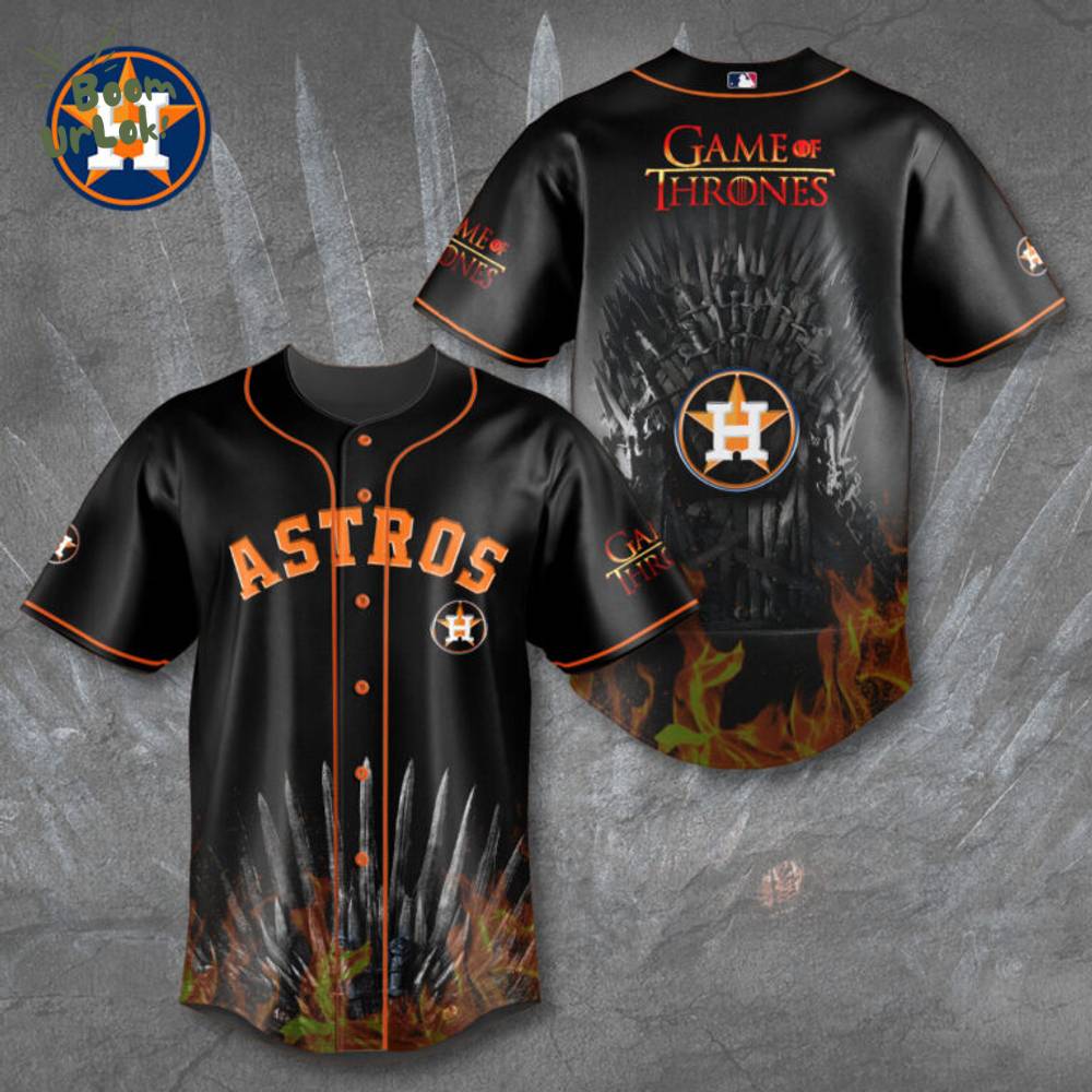 Houston Astros x Game of Thrones Baseball Jersey Houston Astros x Game of Thrones Baseball Jersey