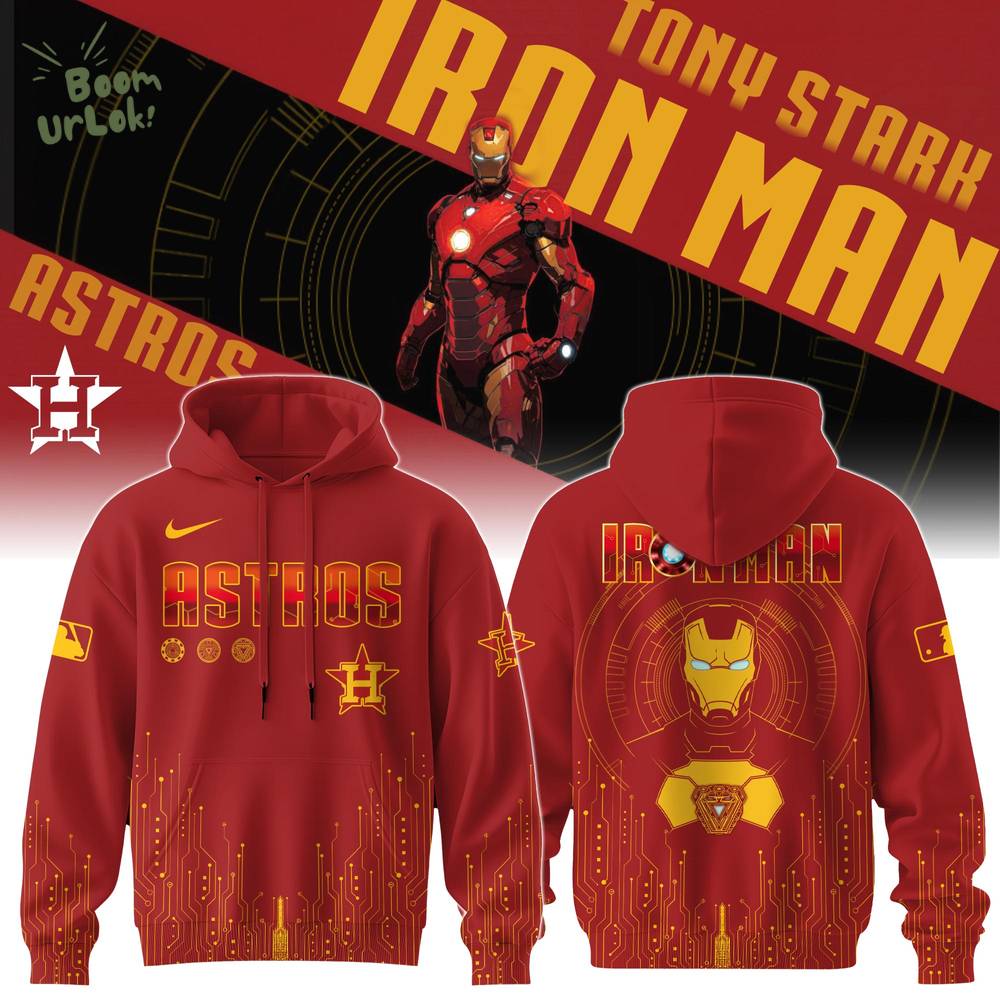 Houston Astros x Iron Man Game Night Special Edition Hoodie Houston Astros x Iron Man Game Night Special Edition Hoodie