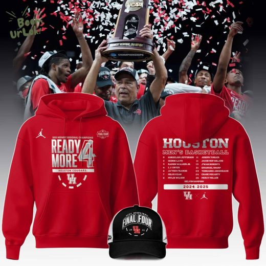 Houston Cougars 2025 NCAA Men’s Basketball Tournament March Madness Final Four Regional Champions Locker Room Hoodie