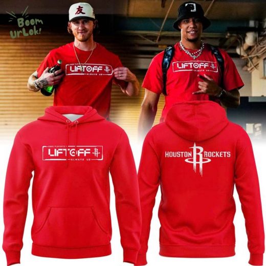 Houston Rockets 2025 Playoffs Lift Off Red Hoodie