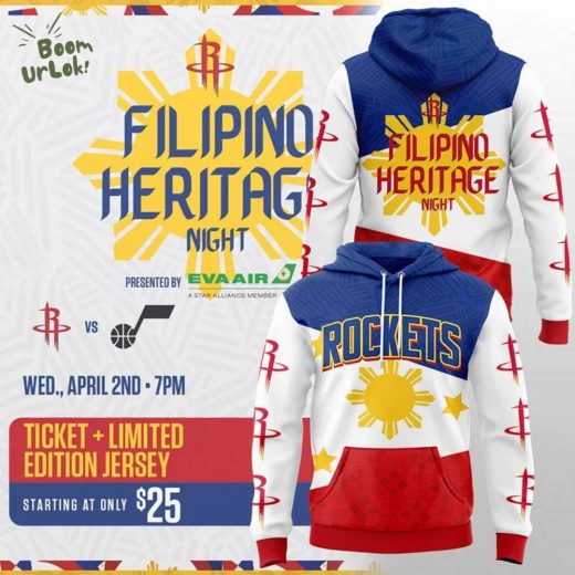 Houston Rockets Filipino heritage night hoodie 2025