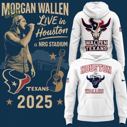 Houston Texans x Morgan Wallen Hoodie White 2025