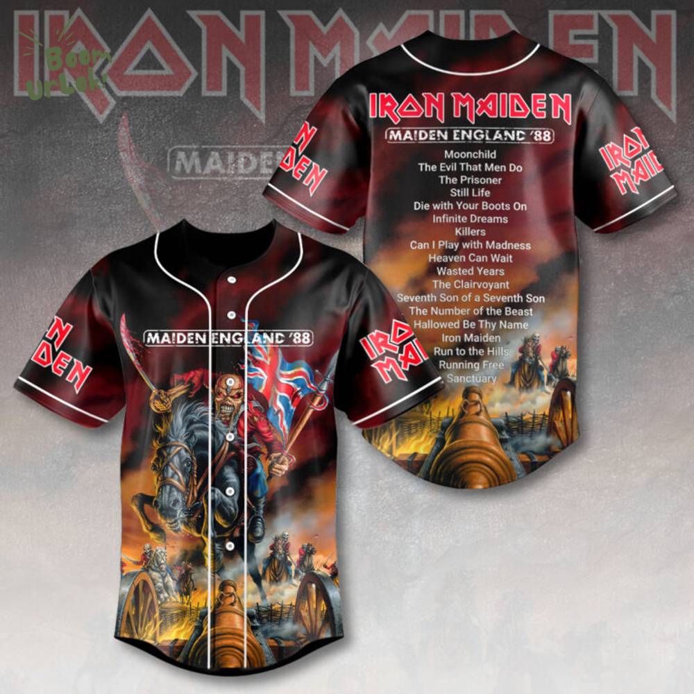 Iron Maiden England 88 Baseball Jersey Iron Maiden England 88 Baseball Jersey