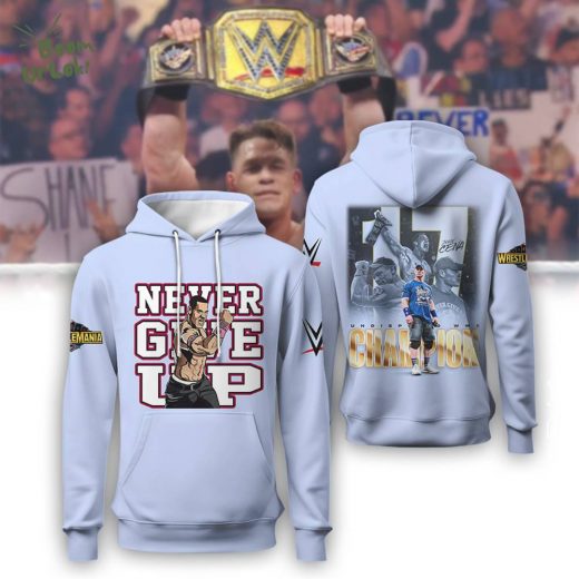 JC Wrestling Never Give Up 3D Hoodie