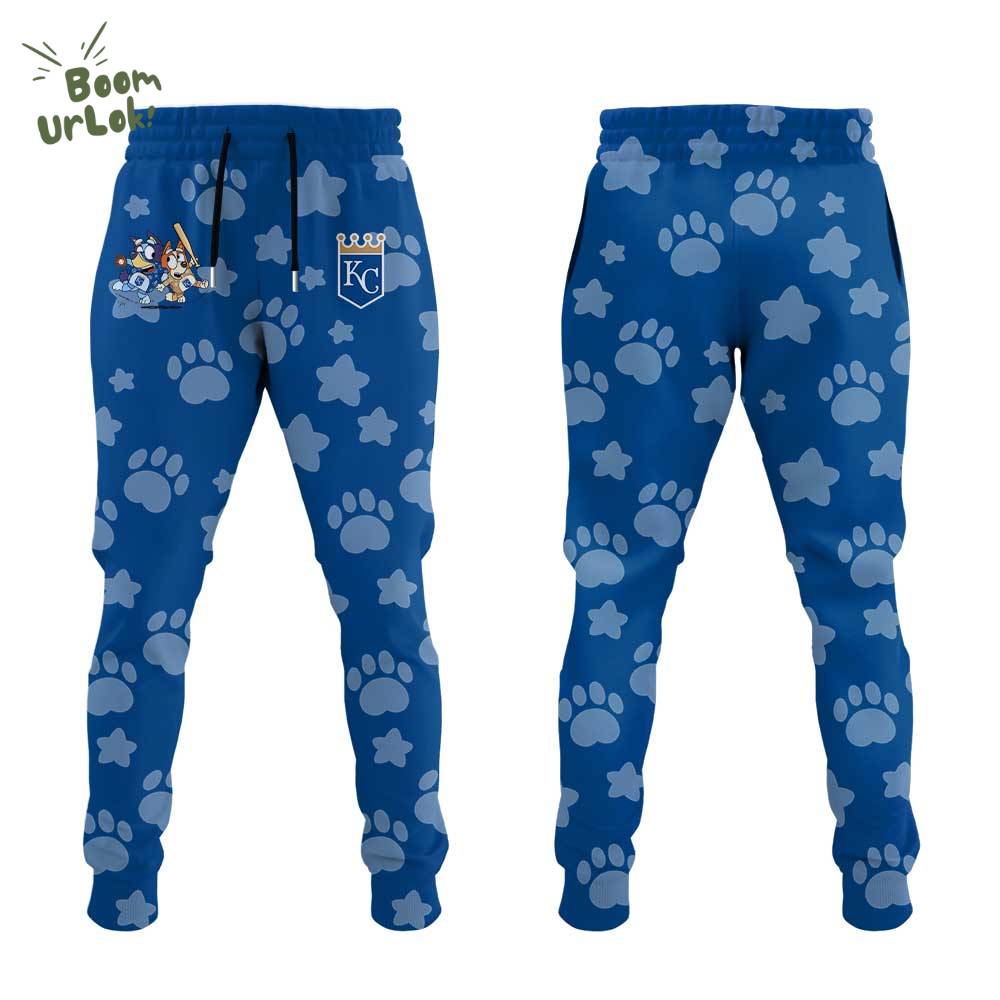 Kansas City Royals Bluey and Bingo Baseball Jersey Kansas City Royals Bluey and Bingo Baseball Jersey