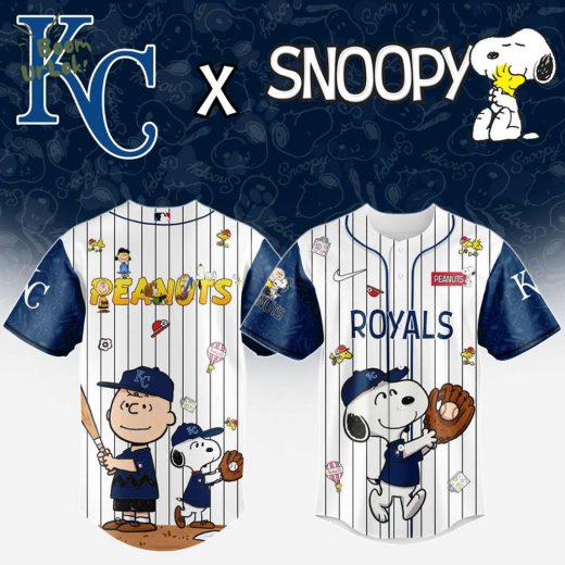 Kansas City Royals MLB “75th Anniversary of Peanuts” Snoopy Special Edition Jersey 2025