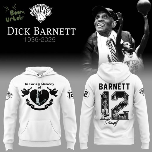 Knicks In Loving Memory of Dick Barnett 2025 White Hoodie