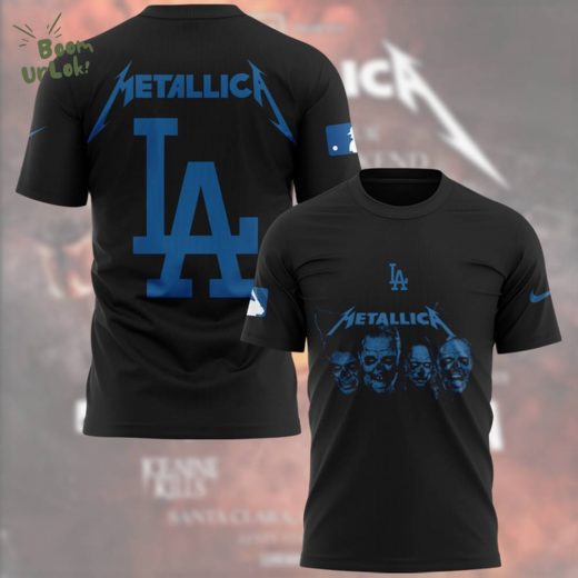 LA Dodgers x Metallica tour Tshirt 2025