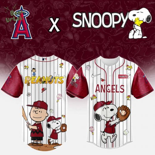 Los Angeles Angels MLB “75th Anniversary of Peanuts” Snoopy Special Edition Jersey 2025