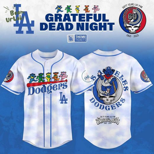 Los Angeles Dodgers Grateful Dead 60th Anniversary Jersey – Limited Edition 2025