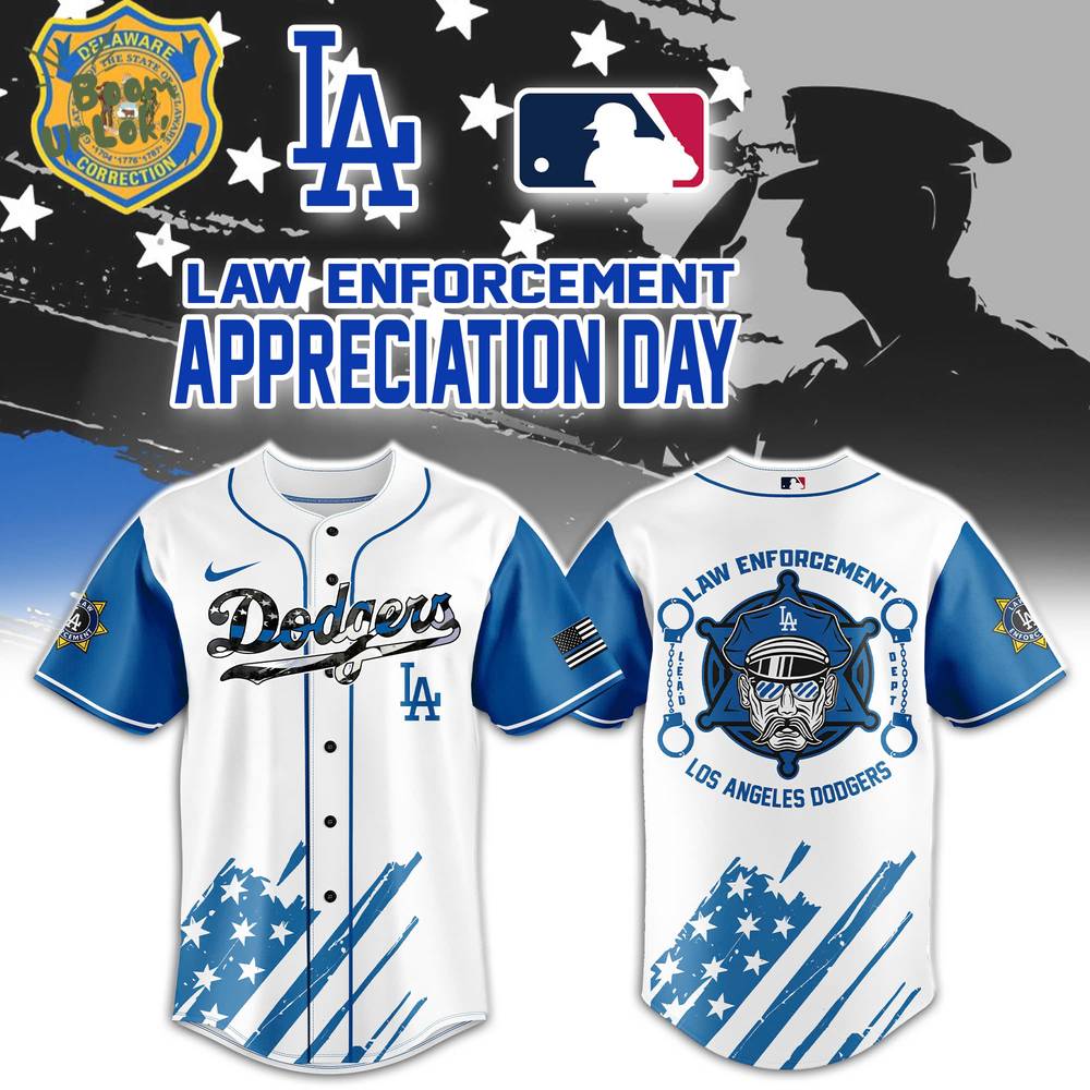 Los Angeles Dodgers Law Enforcement Appreciation Day Blue Baseball Jersey Combo Los Angeles Dodgers Law Enforcement Appreciation Day Blue Baseball Jersey Combo