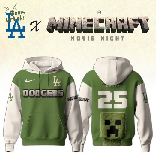 Los Angeles Dodgers MLB x A MINECRAFT MOVIE Night Hoodie Editions Limited