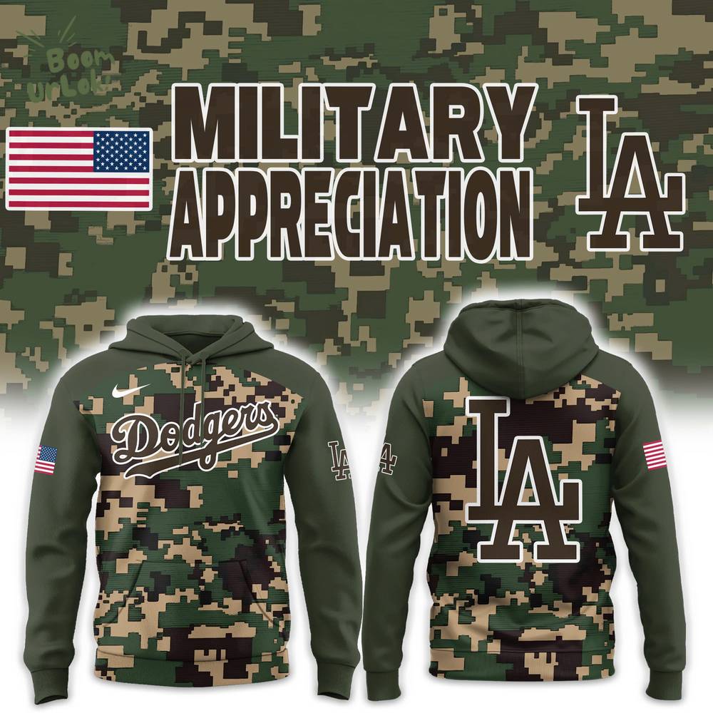 Los Angeles Dodgers Military Appreciation Hoodie Los Angeles Dodgers Military Appreciation Hoodie