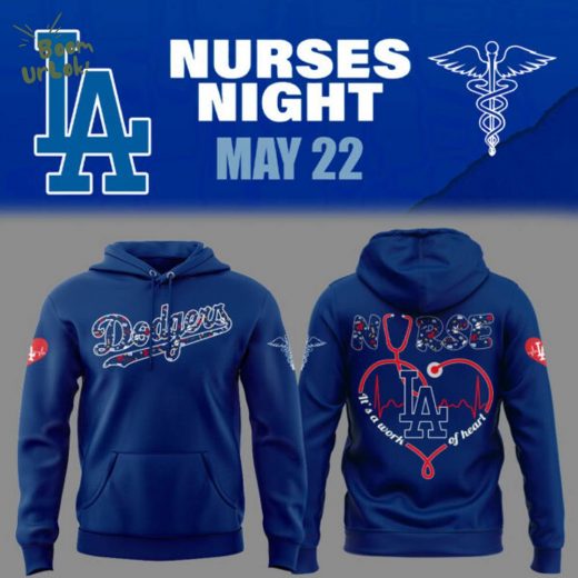 Los Angeles Dodgers NURSES NIGHT Blue Hoodie