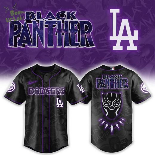 Los Angeles Dodgers x Black Panther Avengers Combo Baseball Jersey