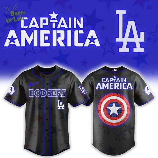 Los Angeles Dodgers x Captain America Avengers Combo Baseball Jersey
