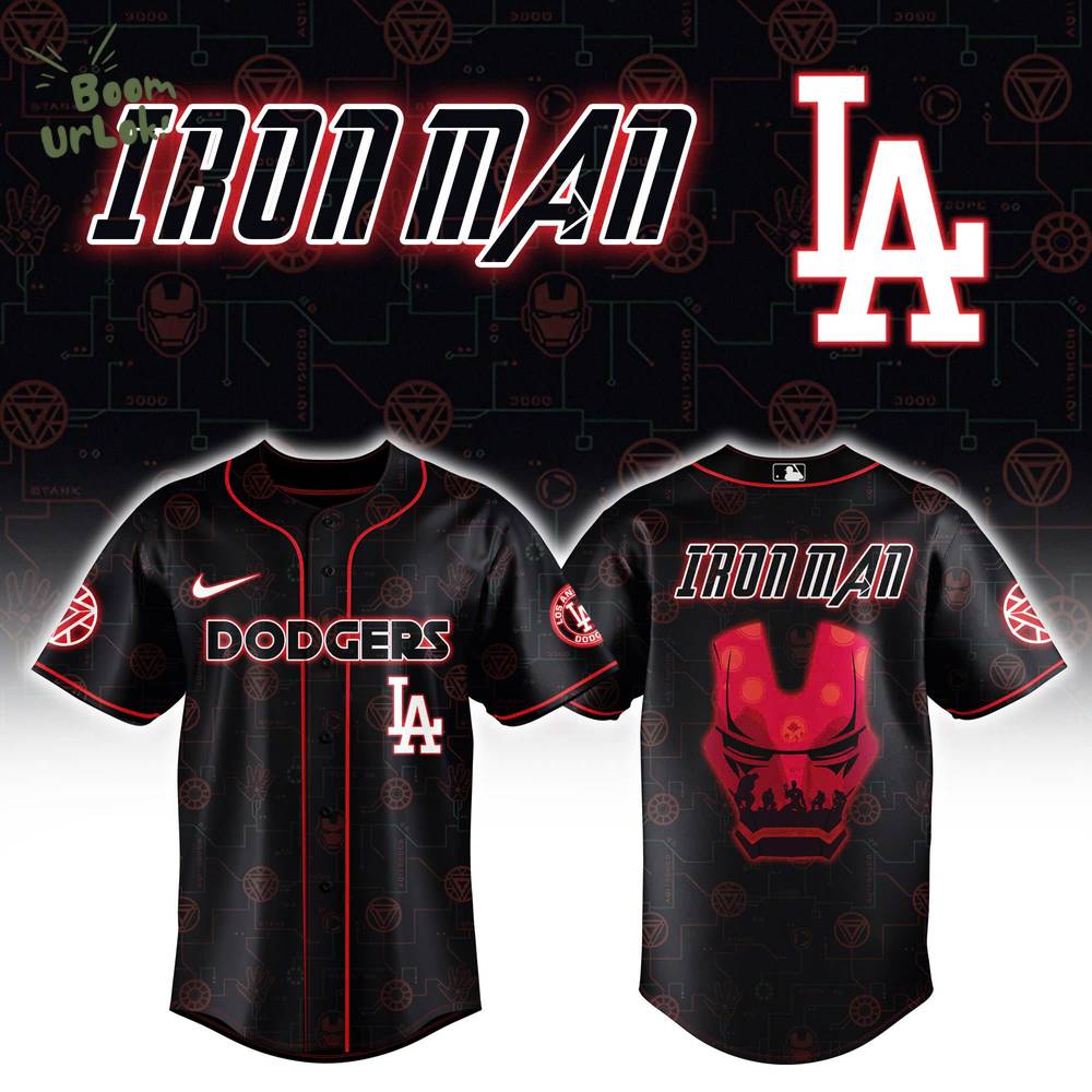 Los Angeles Dodgers x Iron Man Avengers Combo Baseball Jersey Los Angeles Dodgers x Iron Man Avengers Combo Baseball Jersey