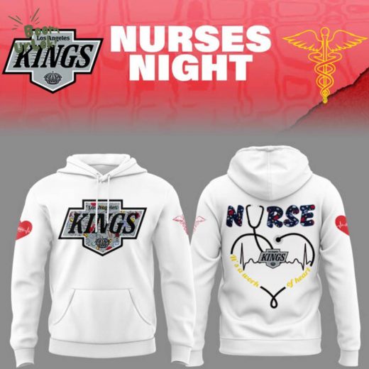 Los Angeles Kings Nurses Night 2025 White Hoodie