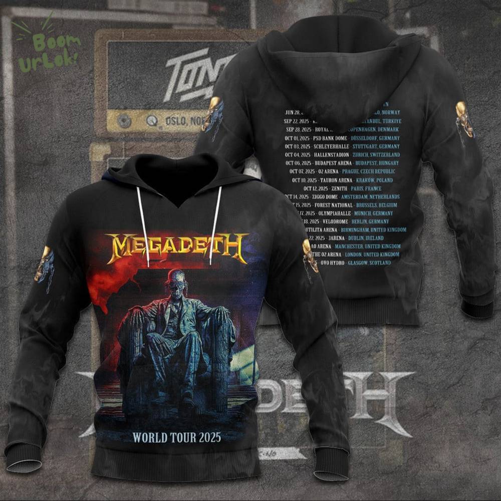 MEGADETH World Tour 2025 New Limitted Edition 3D Hoodie MEGADETH World Tour 2025 New Limitted Edition 3D Hoodie