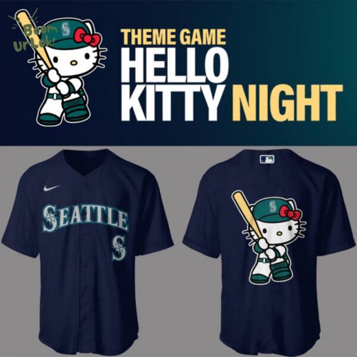 Mariners Baseball 2025 Limited “Mariners x Hello Kitty” Navy Baseball Jersey
