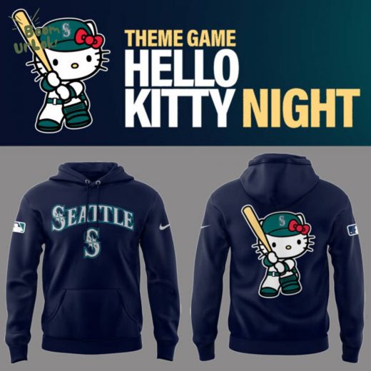 Mariners Baseball 2025 Limited “Mariners x Hello Kitty” Navy Hoodie