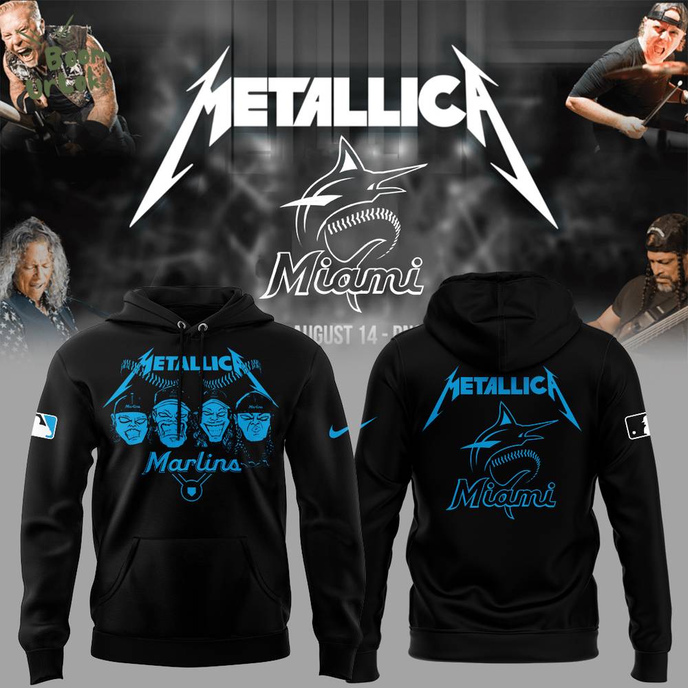 Marlins Baseball Metallica Night Hoodie Marlins Baseball Metallica Night Hoodie