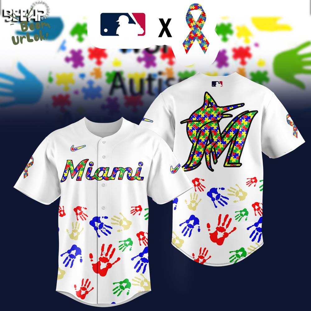 Miami Marlins MLB Autism Awareness Special Edition 2025 baseball Jersey Miami Marlins MLB Autism Awareness Special Edition 2025 baseball Jersey