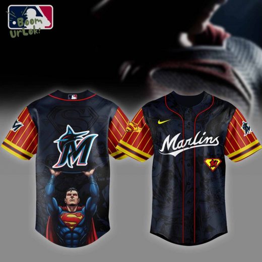 Miami Marlins MLB x Superman Baseball Jersey Editions Limited 2025