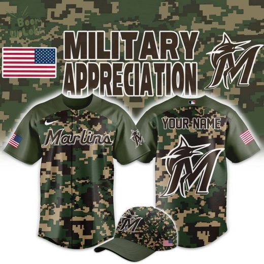 Miami Marlins Military Appreciation Baseball Jersey Combo