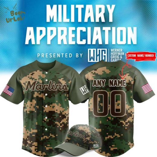 Miami Marlins x 2025 Military Appreciation Night Limited Baseball Jersey