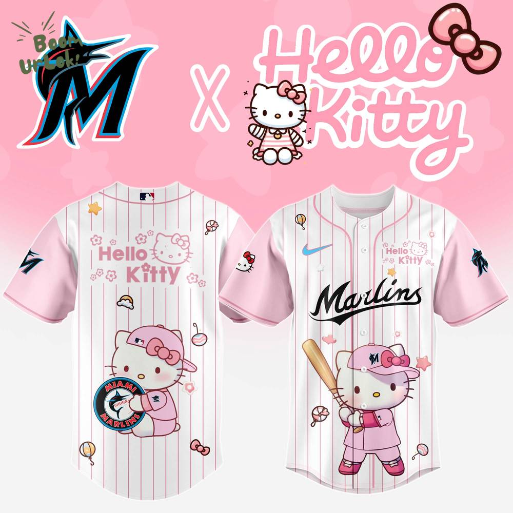 Miami Marlins x Hello Kitty Night 2025 Baseball Jersey Editions Limited Miami Marlins x Hello Kitty Night 2025 Baseball Jersey Editions Limited