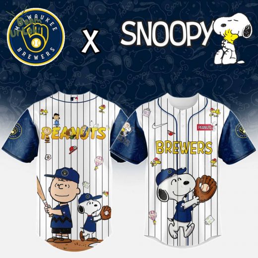 Milwaukee Brewers MLB “75th Anniversary of Peanuts” Snoopy Special Edition Jersey 2025