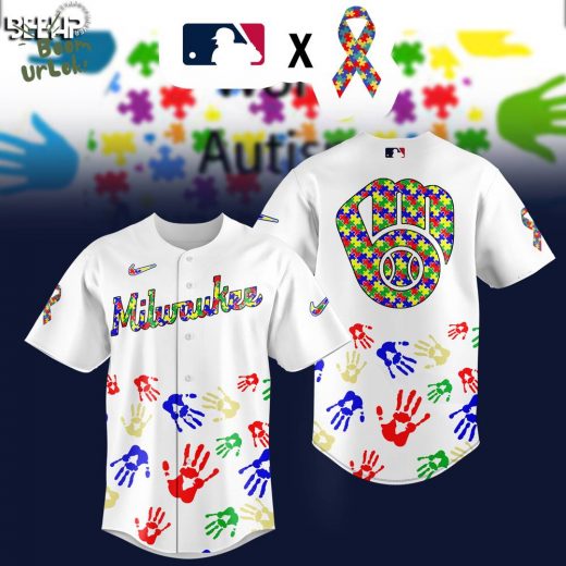 Milwaukee Brewers MLB Autism Awareness Special Edition 2025 baseball Jersey