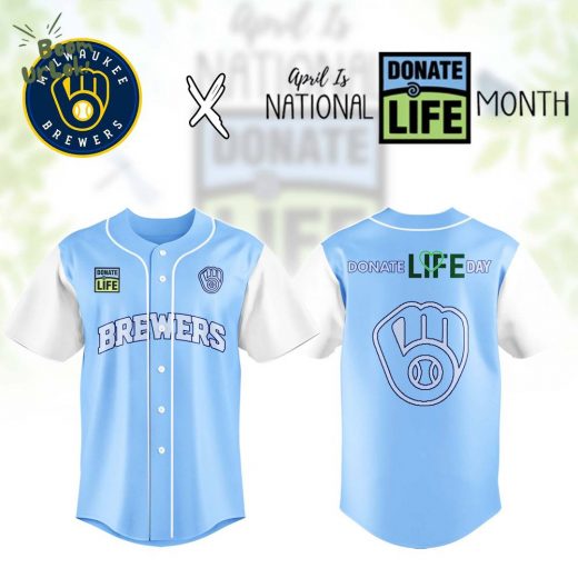 Milwaukee Brewers MLB x Donate Life Month Baseball Jersey Editions Limited