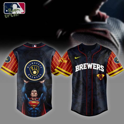 Milwaukee Brewers MLB x Superman Baseball Jersey Editions Limited 2025
