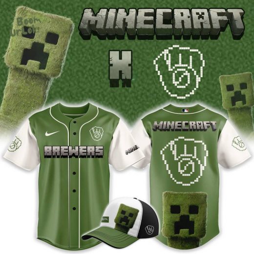 Milwaukee Brewers x MineCraft 2025 Baseball Jersey