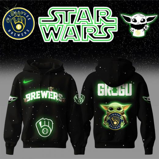 Milwaukee Brewers x Stars Wars Baby Yoda Game Night Hoodie Editions Limited