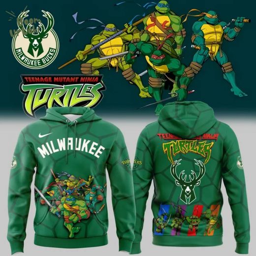 Milwaukee Bucks x Ninja Turtles Night Game Limited Edition Hoodie 2025