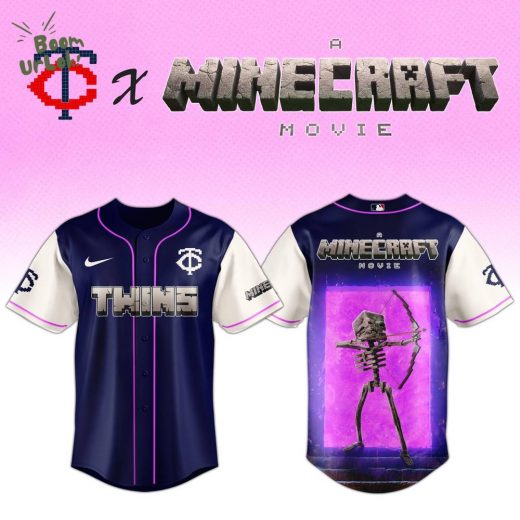 Minnesota Twins MLB x SKELETON A MINECRAFT MOVIE Night Jersey Editions Limited